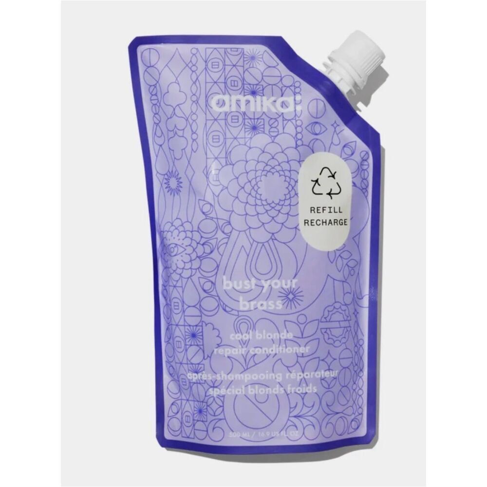 amika Cool Blonde Repair Conditioner Refill Pouch - Lavender Purple
